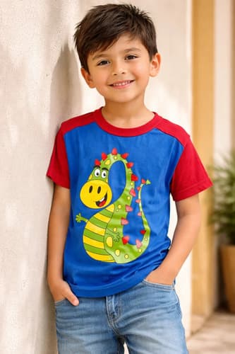 Remera M Corta De Algodón Estampa Dino Bebes - imagen 22