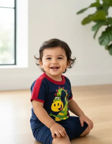 Remera M Corta De Algodón Estampa Dino Bebes - imagen 27