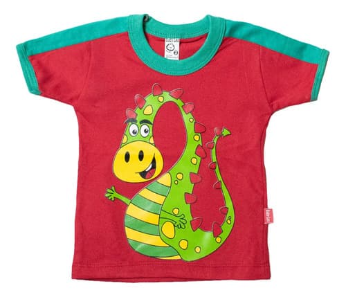 Remera M Corta De Algodón Estampa Dino Bebes - imagen 18