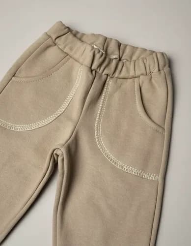 Pantalón De Algodon Frizado Bebes Bolsillos L - imagen 5
