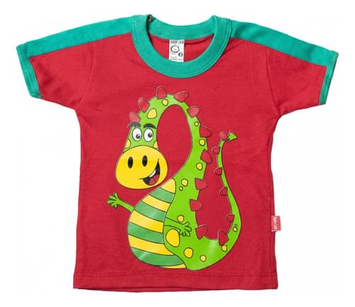 Remera M Corta De Algodón Estampa Dino Bebes - imagen 19
