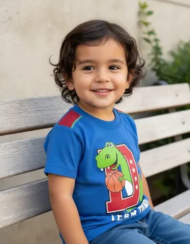 Remera M Corta De Algodón Estampa Dino Bebes - imagen 12