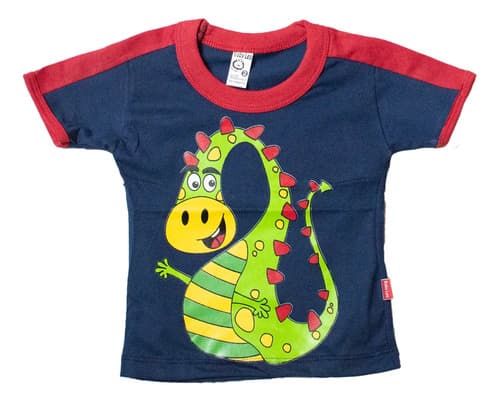 Remera M Corta De Algodón Estampa Dino Bebes - imagen 28