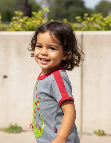 Remera M Corta De Algodón Estampa Dino Bebes - imagen 10