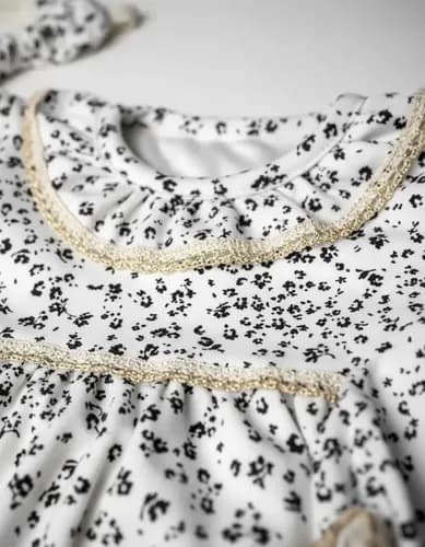 Conjunto De Vestido, Calza Y Vincha Beba - imagen 2