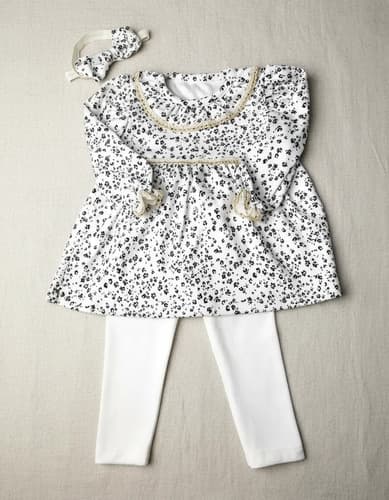Conjunto De Vestido, Calza Y Vincha Beba - imagen 3