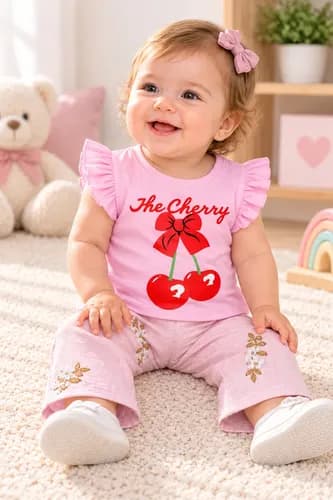 Conjunto Beba Remera Algodón + Pantalon Palazzo De Lino - imagen 16