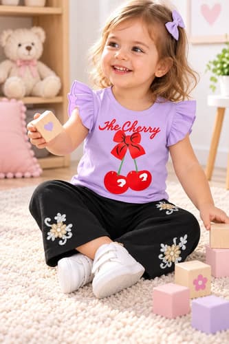 Conjunto Beba Remera Algodón + Pantalon Palazzo De Lino - imagen 23