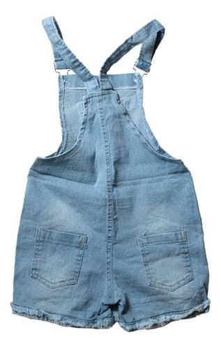 Jardinero De Jeans Elastizado Corto Pollera Pantalon Niñas - imagen 2