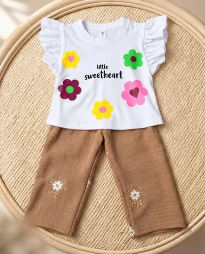 Conjunto Beba Remera Algodón + Pantalon Palazzo De Lino - imagen 28