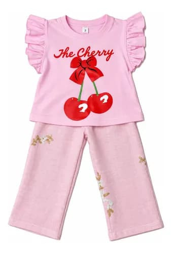Conjunto Beba Remera Algodón + Pantalon Palazzo De Lino - imagen 17