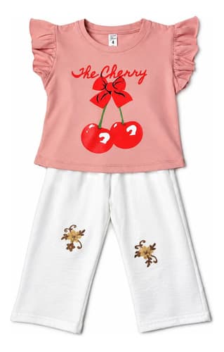 Conjunto Beba Remera Algodón + Pantalon Palazzo De Lino - imagen 3