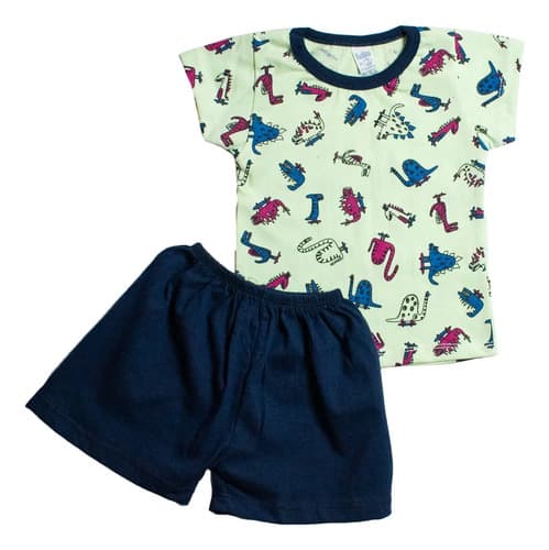 Pijama De Verano Algodón Elastizado Bebe