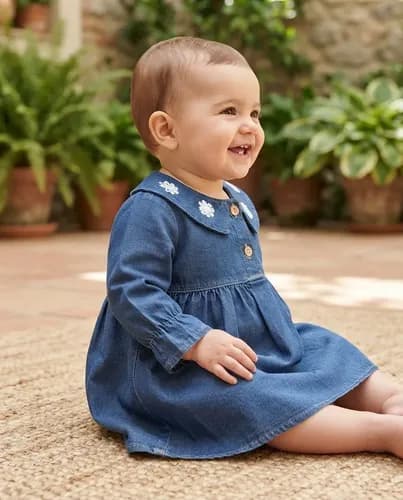 Vestido Zaphira Jeans Manga Larga Beba - imagen 3