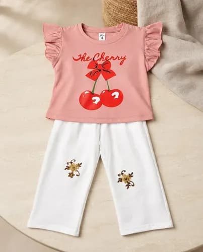 Conjunto Beba Remera Algodón + Pantalon Palazzo De Lino - imagen 2
