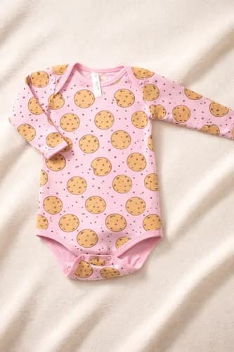 Bodys De Algodon Estampado Manga Larga Bebes - imagen 4