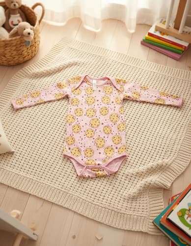 Bodys De Algodon Estampado Manga Larga Bebes - imagen 9