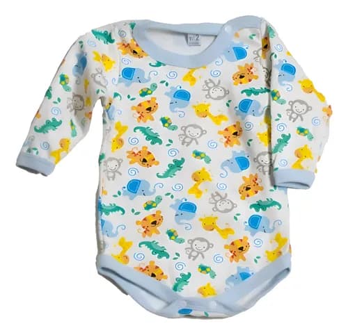 Bodys De Algodon Estampado Manga Larga Bebes - imagen 15