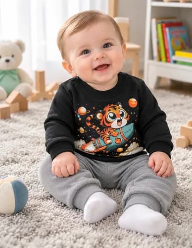 Conjunto Frizado De Buzo C. Redondo Y Pantalón  Bebe - imagen 9