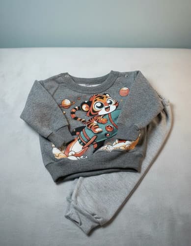 Conjunto Frizado De Buzo C. Redondo Y Pantalón  Bebe - imagen 8