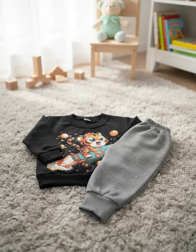 Conjunto Frizado De Buzo C. Redondo Y Pantalón  Bebe - imagen 11