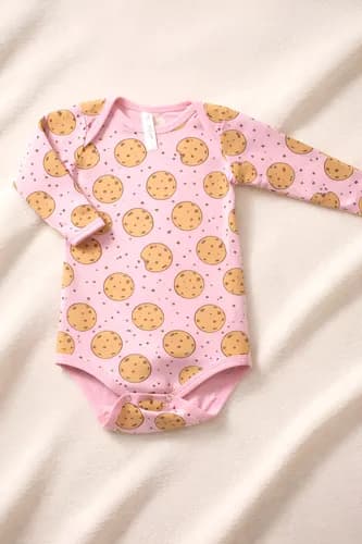 Bodys De Algodon Estampado Manga Larga Bebes - imagen 5