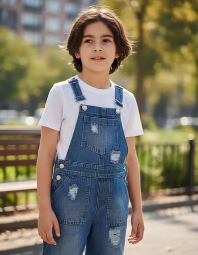 Jardinero Enterito Jeans Rigido Talles 4 Al 16